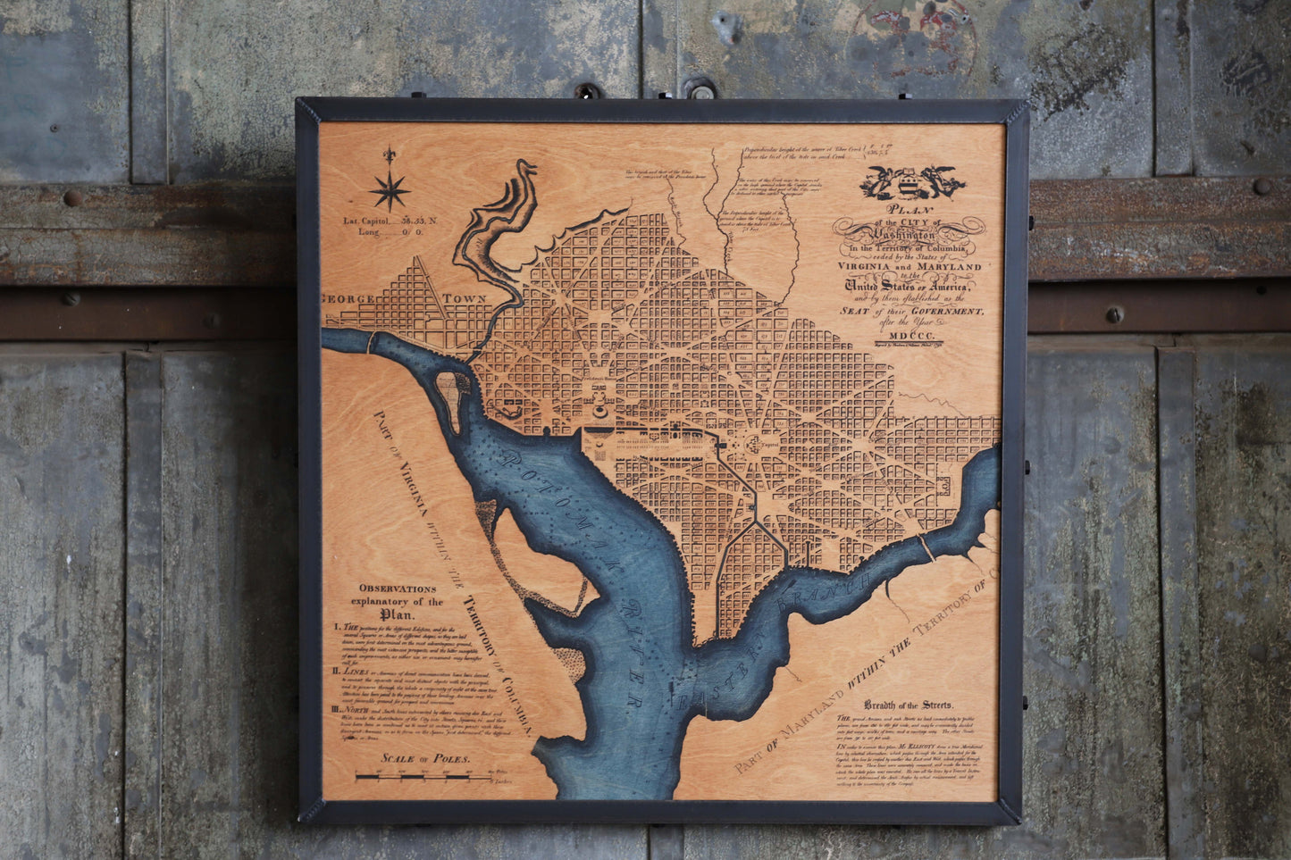 Washintong D.C. Map two color 30x30