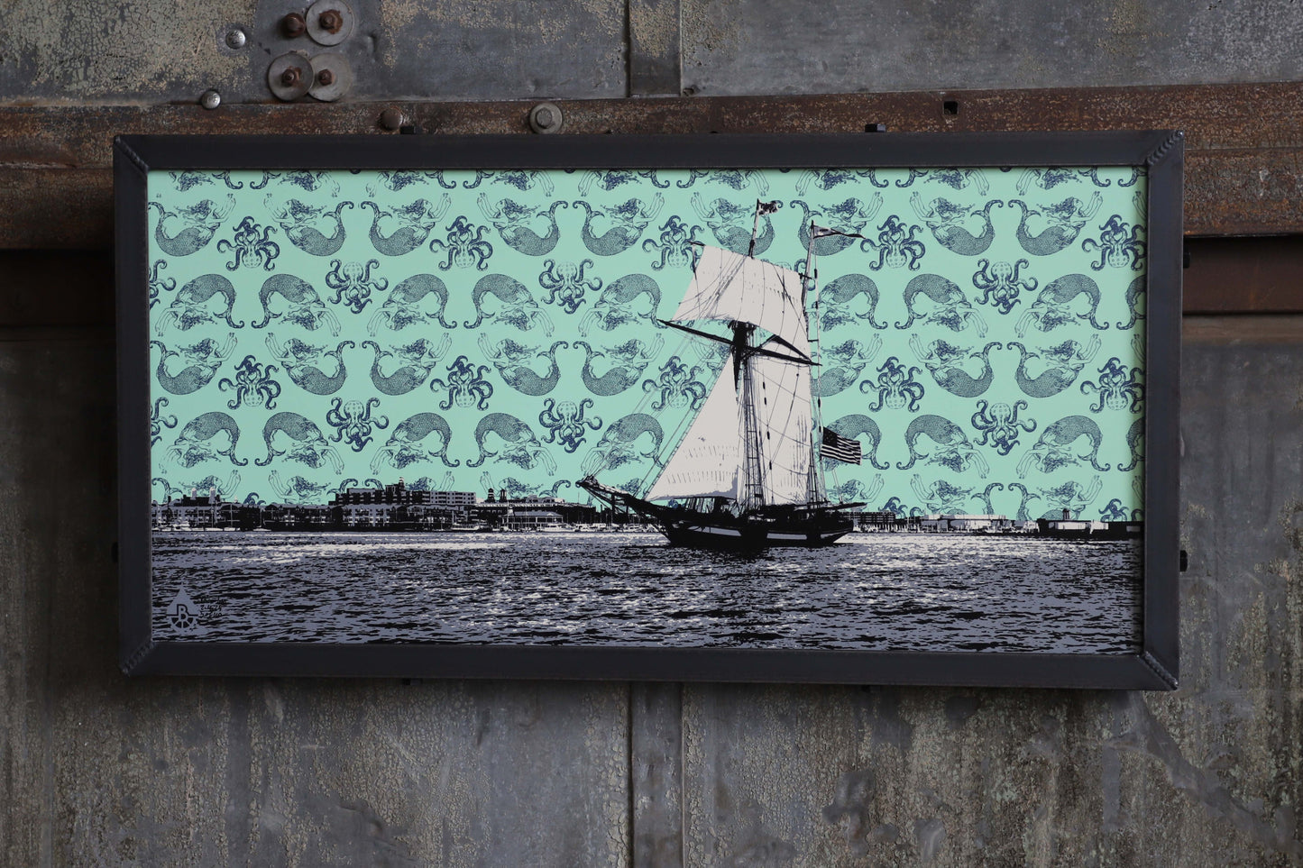 Pride of Baltimore with Mermaid Pattern 15x30