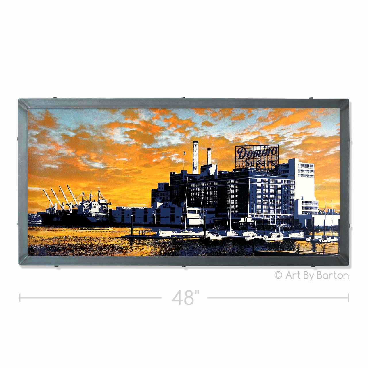 Domino Sugar Sunset 24x48