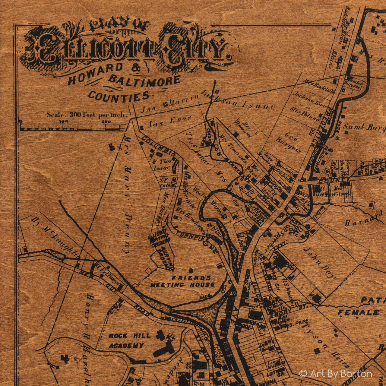 Ellicott City Map 24x24