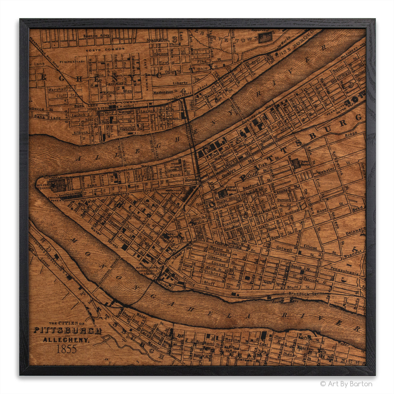 Pittsburgh Map 24x24