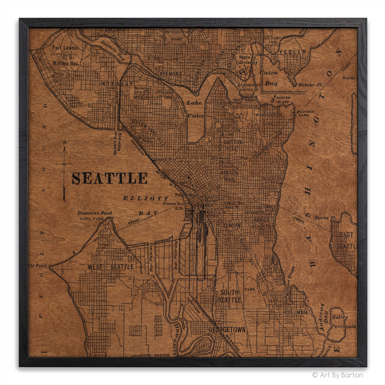 Seattle Map 24x24