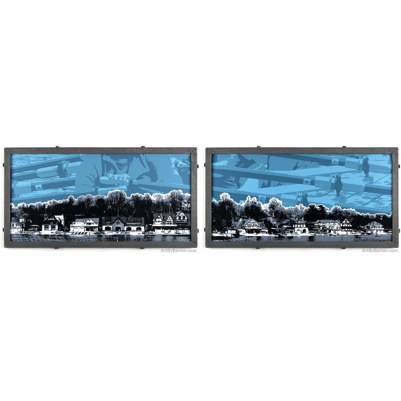Boat House Row Panoramic Pair Philadelphia, PA