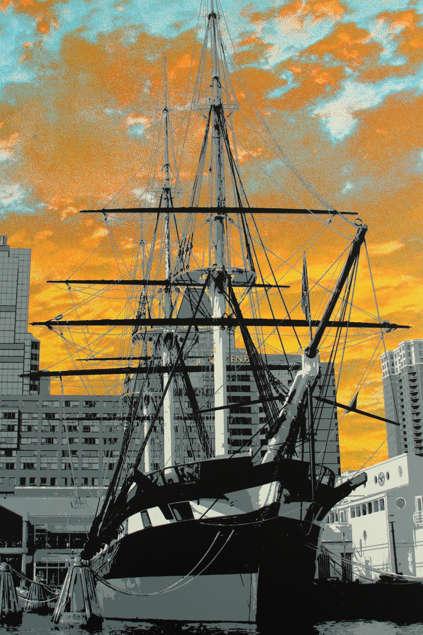 USS Constellation Sunset, Baltimore, MD 15x30