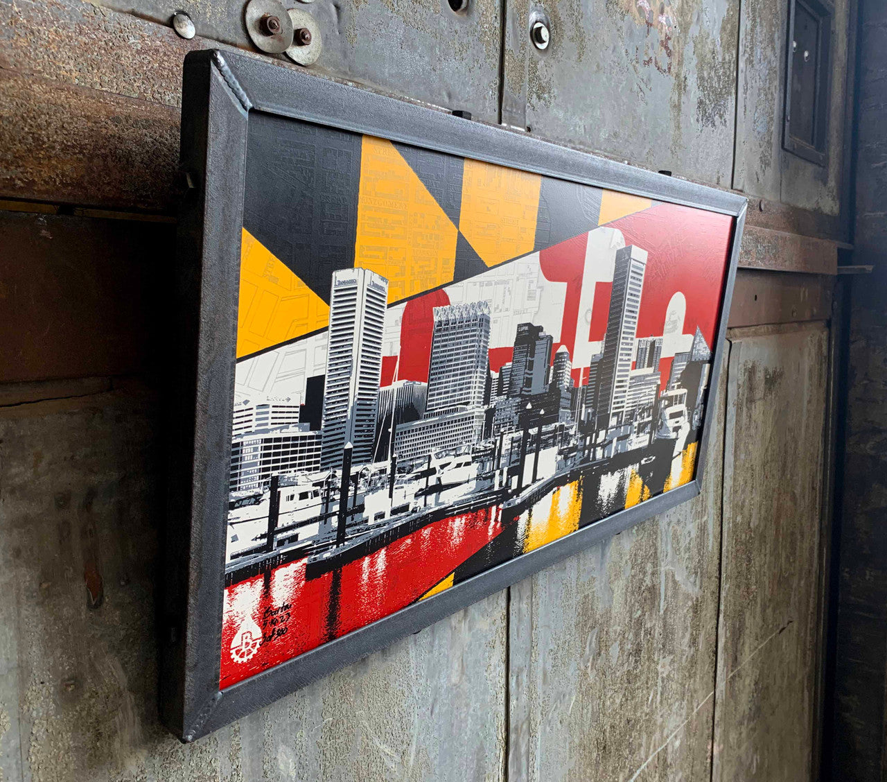 Baltimore Skyline Flag Mashup