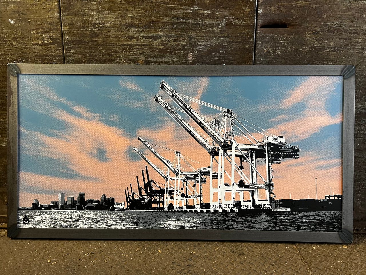 Port Cranes Sunset 24x48