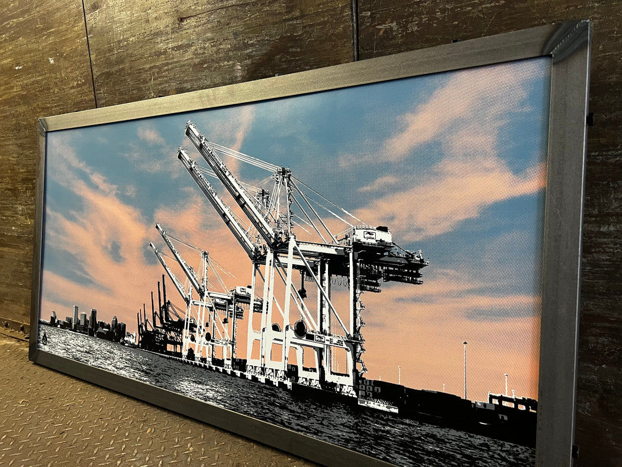 Port Cranes Sunset 24x48