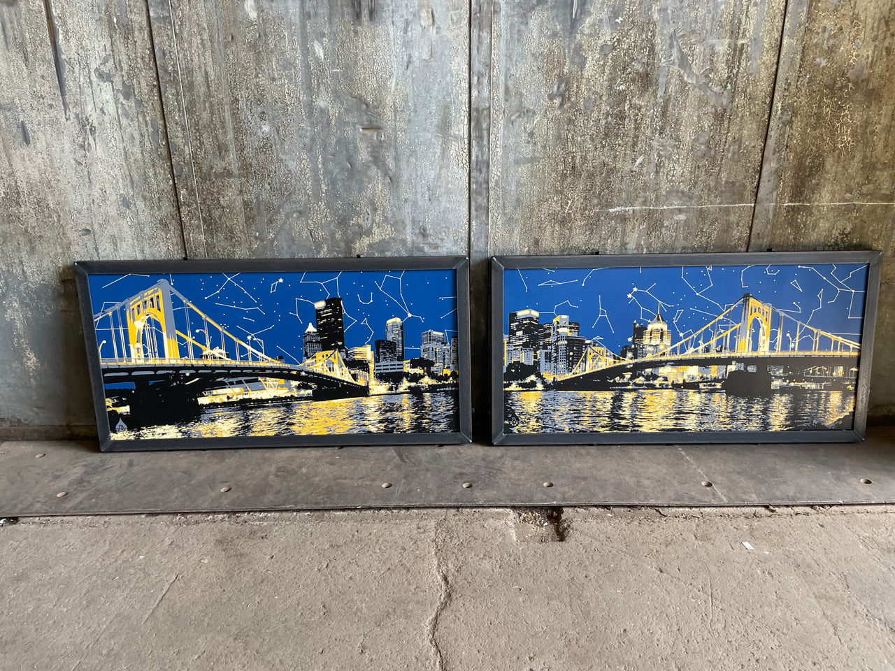 Pittsburgh Skyline Starmap Panoramic