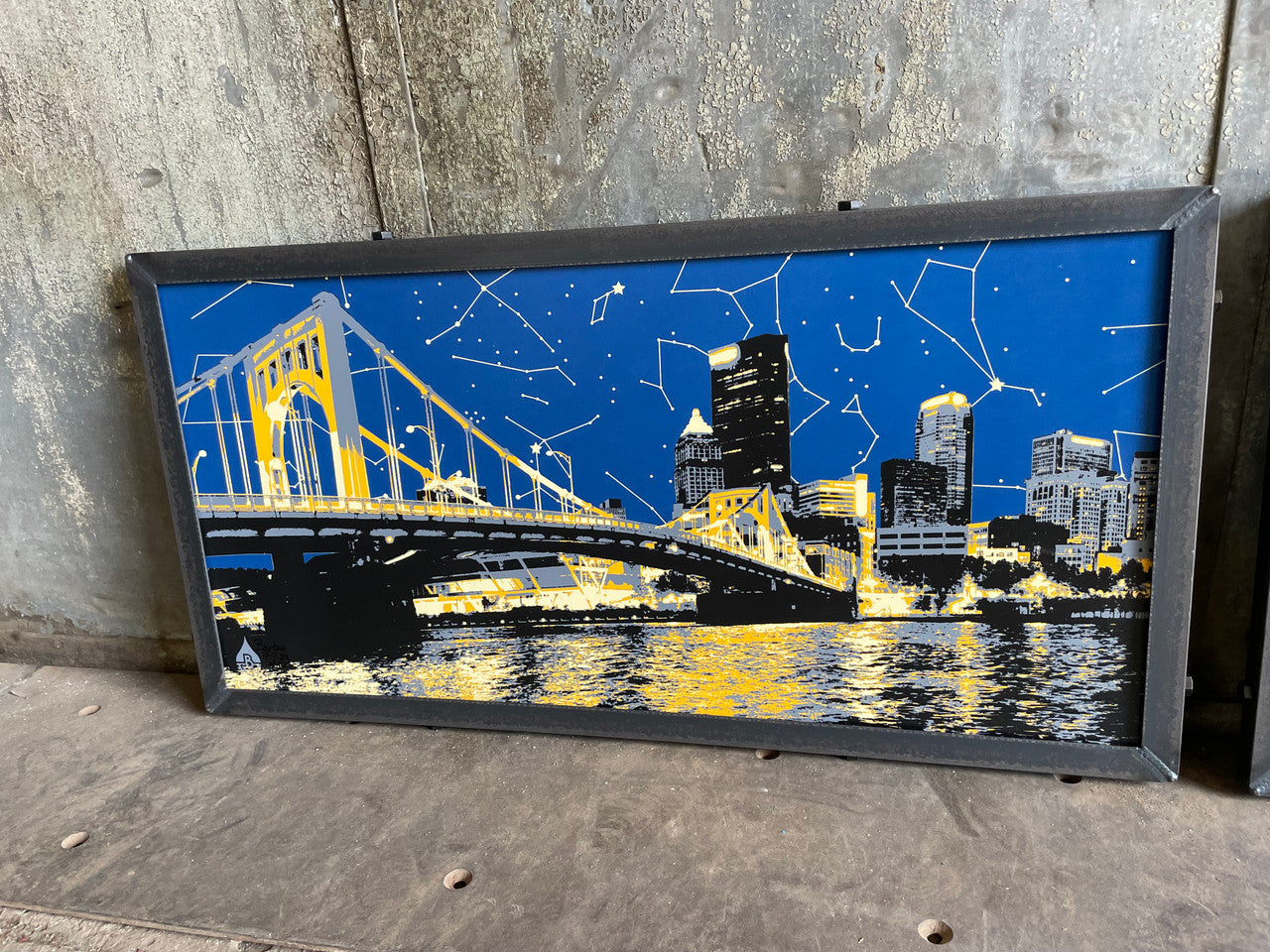 Pittsburgh Skyline Starmap Panoramic
