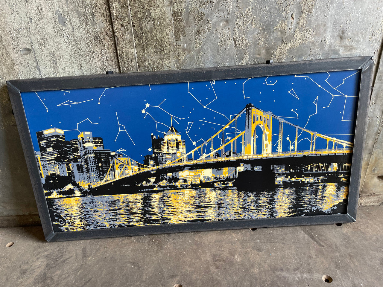 Pittsburgh Skyline Starmap Panoramic