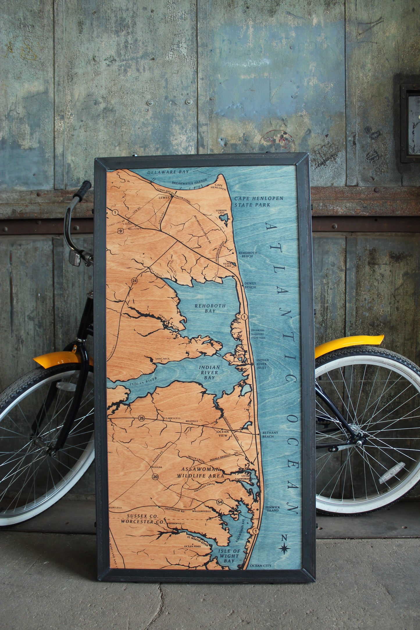 Atlantic Beach and Bays Map, 24x48