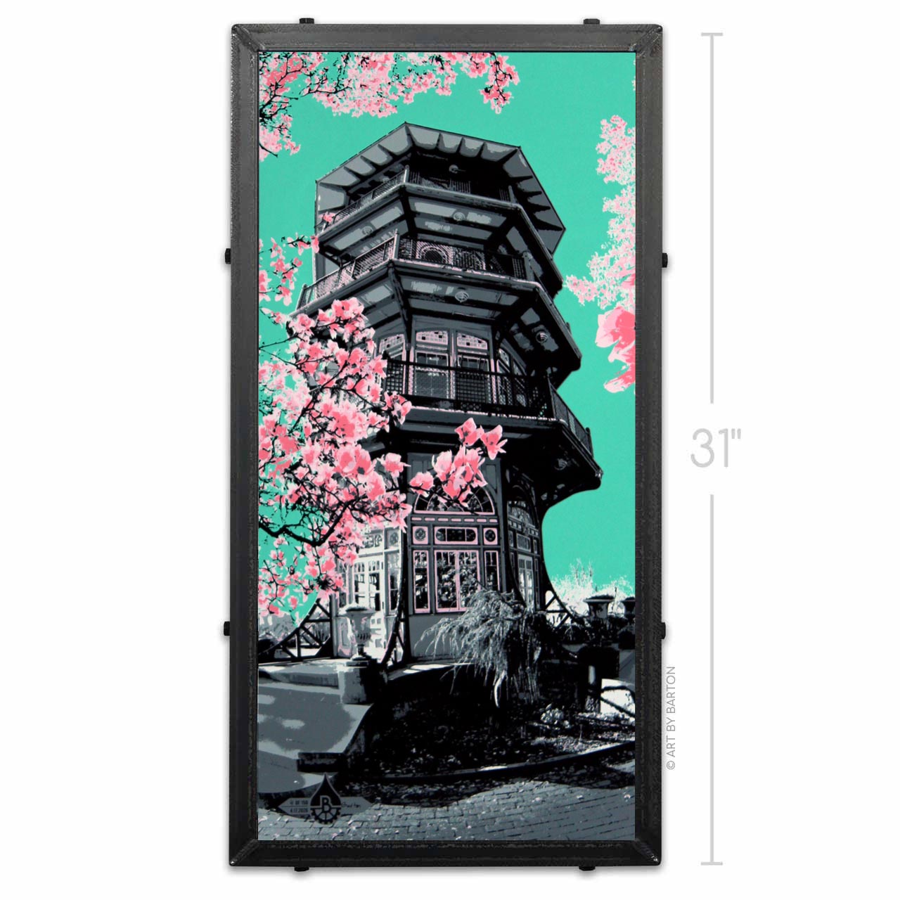 Springtime at the Pagoda, Patterson Park, MD 15x30 – Art by Barton