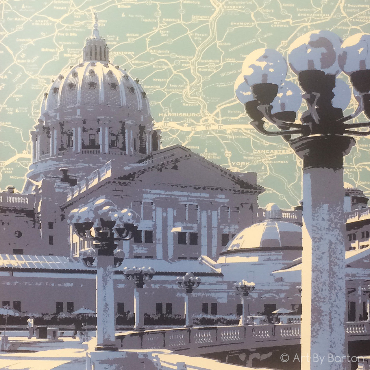 Pennsylvania Capitol map