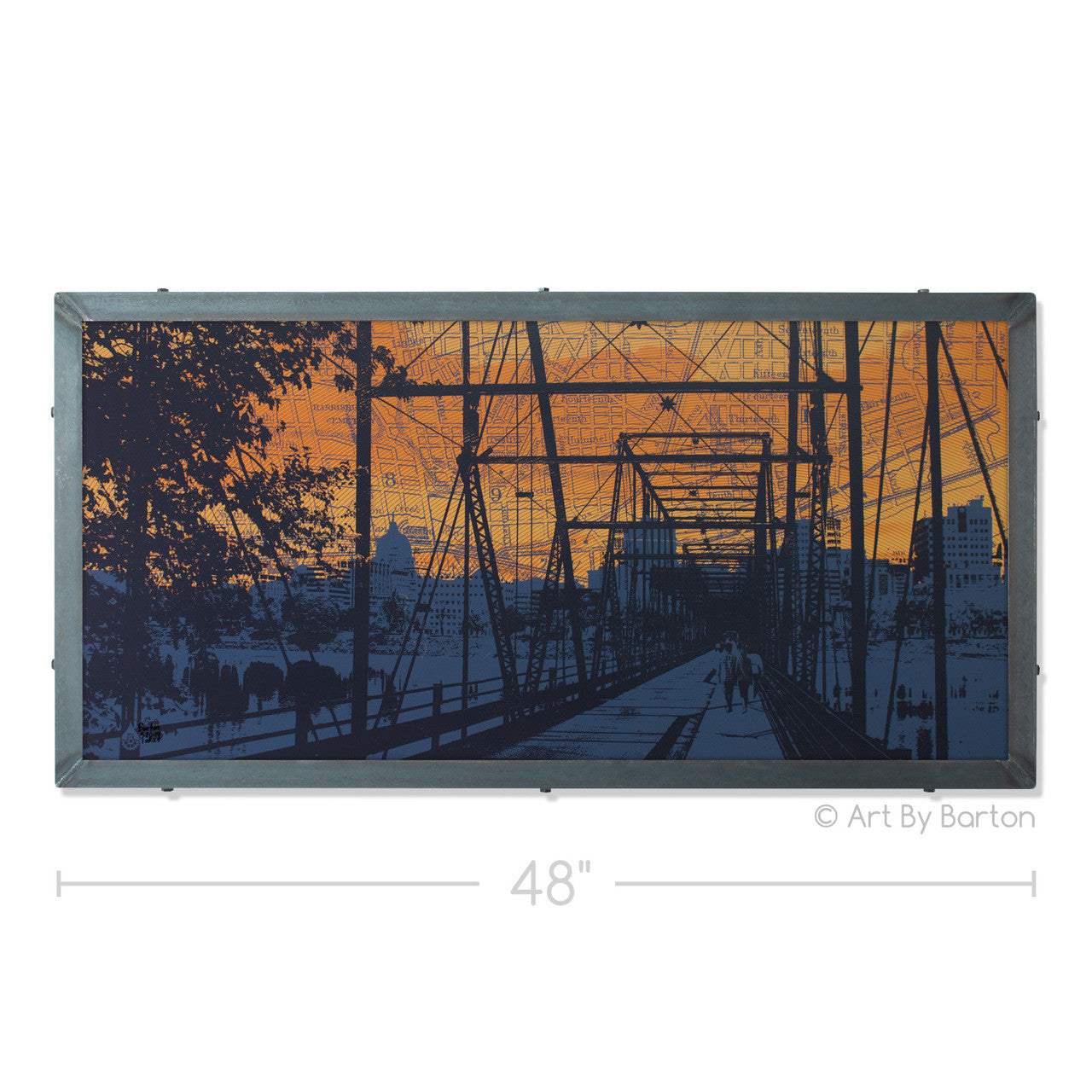 Walnut Street Bridge Sunset, Harrisburg PA