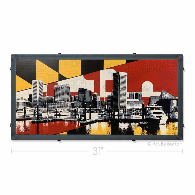 Baltimore Skyline Flag Mashup