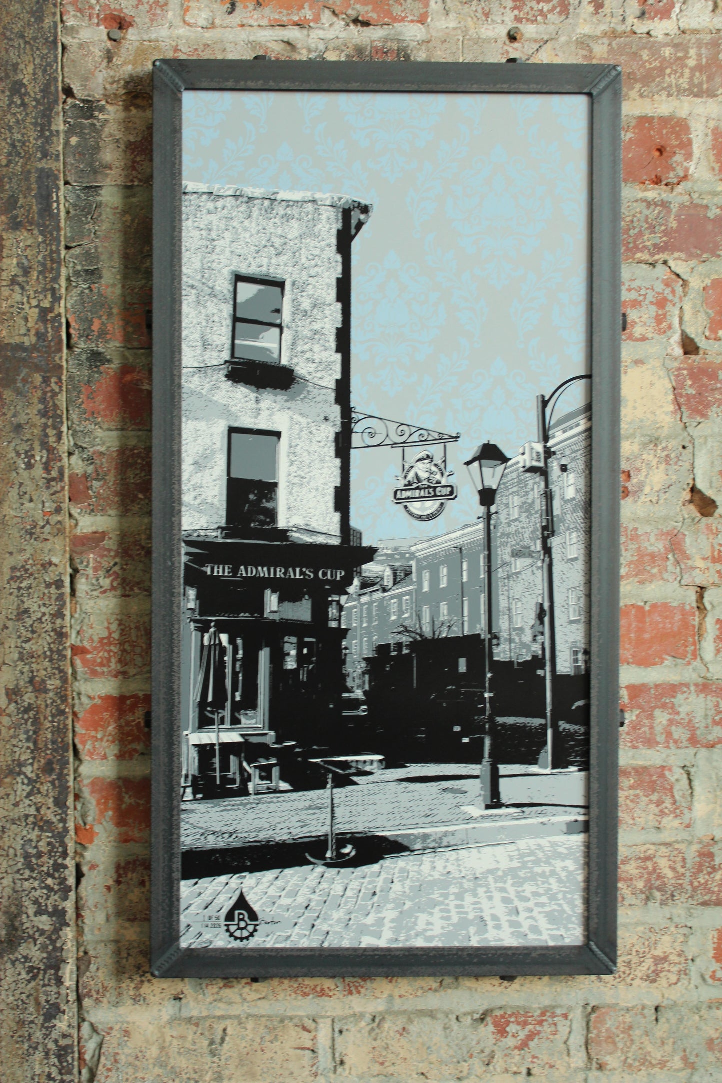 Admirals Cup Blue Damask, Baltimore, MD 15x30