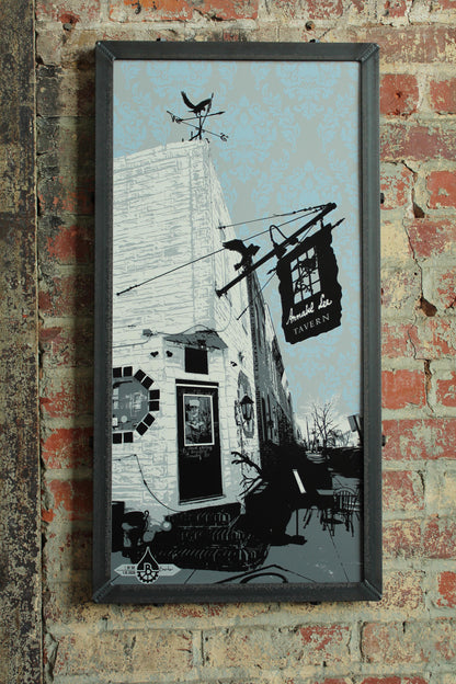 Annabel Lee Tavern Blue Damask, Baltimore MD 15x30