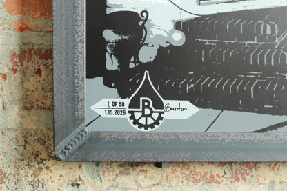 Annabel Lee Tavern Blue Damask, Baltimore MD 15x30