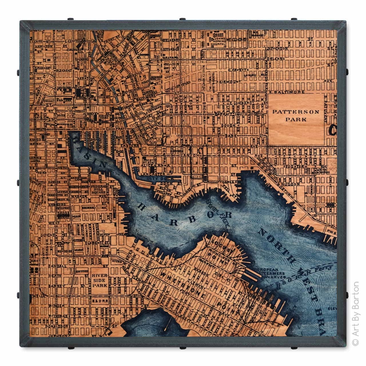 Baltimore Map two color 30x30