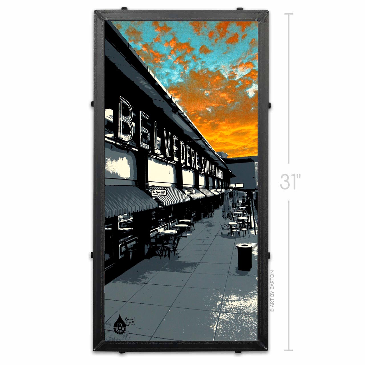 Belvedere Square Market Sunset, Baltimore, MD 15x30