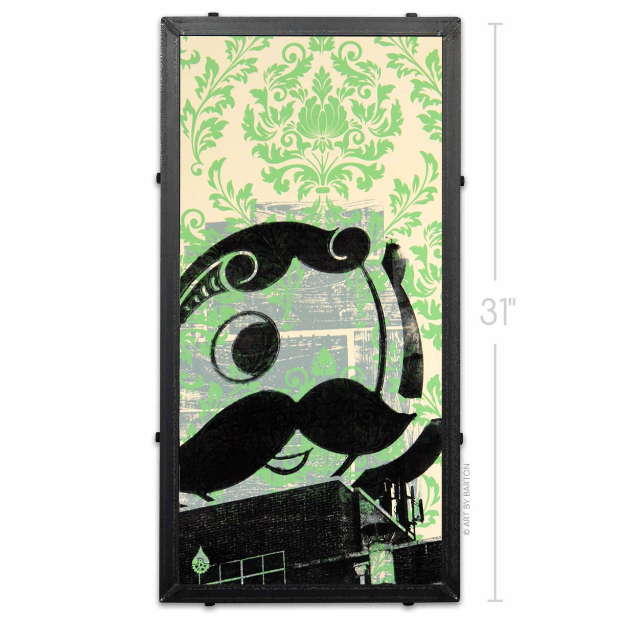 Abstract Damask Natty Boh, Baltimore, MD 15x30