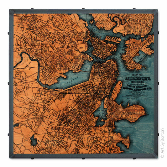 Boston Map 30 x30