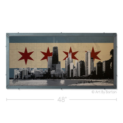 Big Chicago Flag Skyline