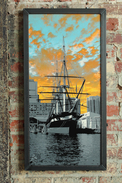 USS Constellation Sunset, Baltimore, MD 15x30