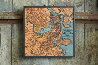 Boston Map 30 x30