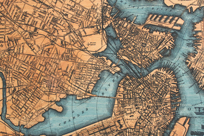 Boston Map 30 x30