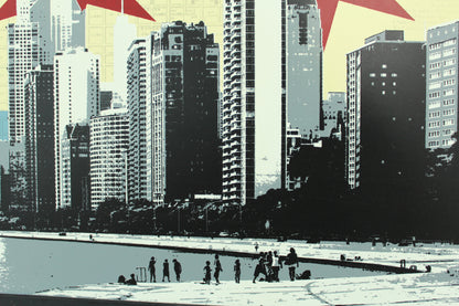 Chicago skyline flag