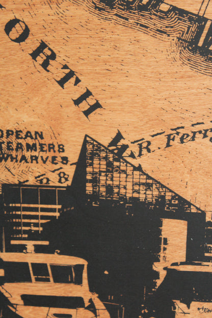 Baltimore City Map Triptych 15x30 ea.