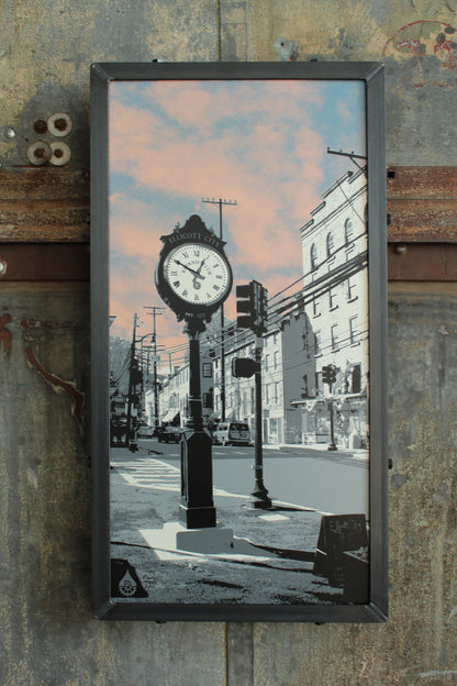 Ellicott City Clock Cotton Candy Sunset, MD 15x30