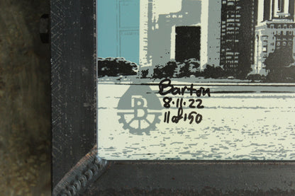 Chicago skyline flag