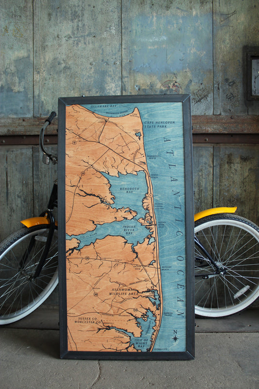 Atlantic Beach and Bays Map, 24x48