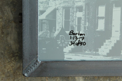 Baltimore Rowhome Skyline Map, Baltimore, MD 15x30