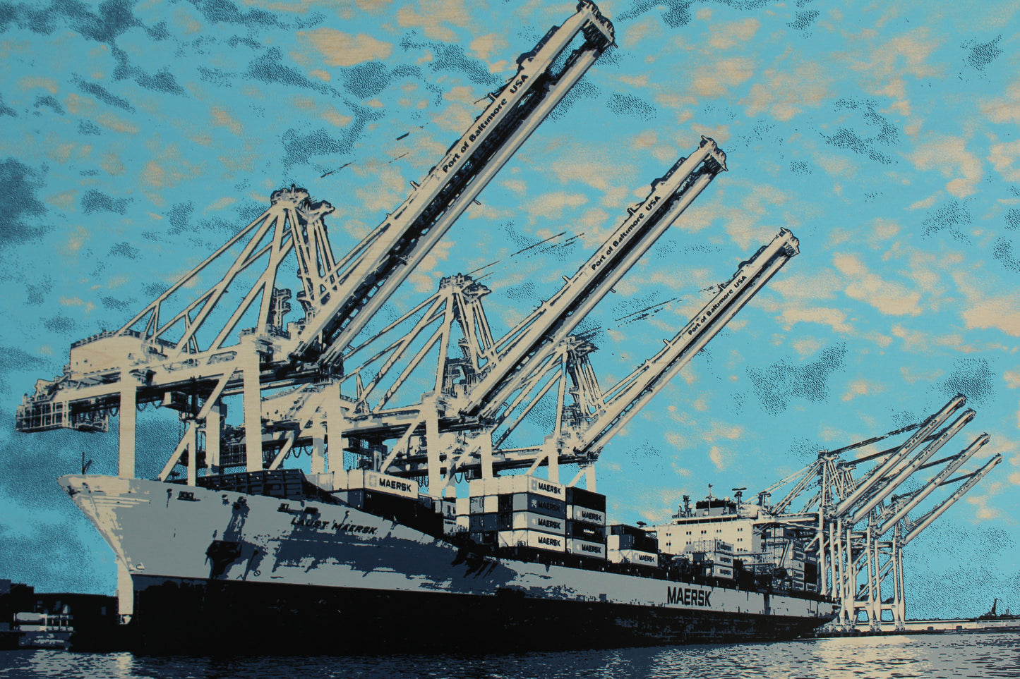 Seagirt Marine Terminal. Shipping Cranes with Maersk, Baltimore, MD 30x30
