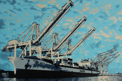 Seagirt Marine Terminal. Shipping Cranes with Maersk, Baltimore, MD 30x30