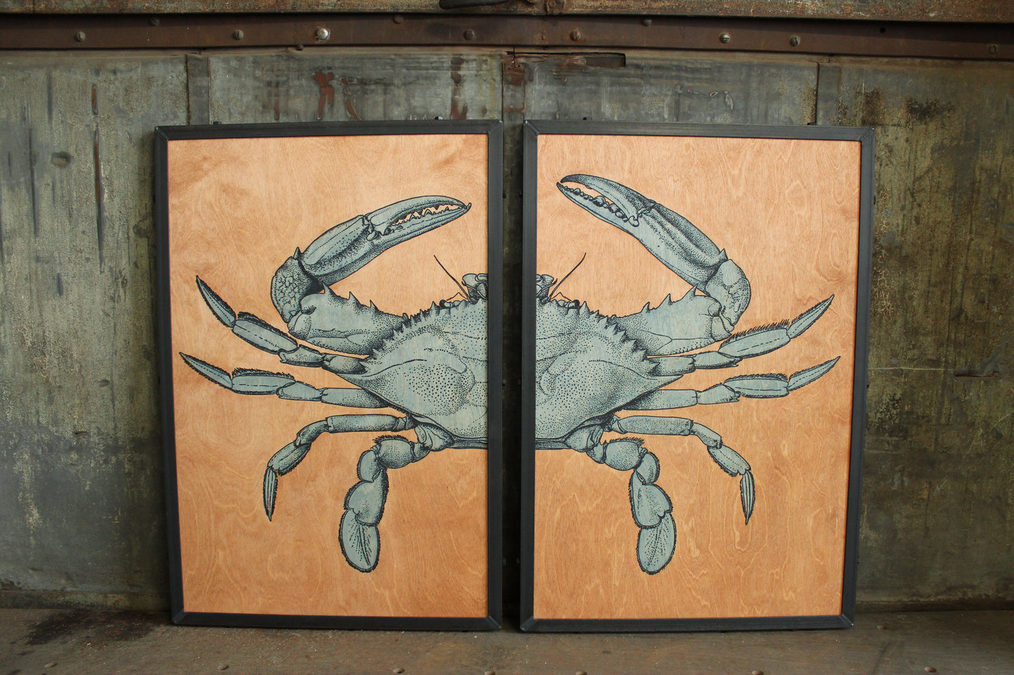 Crab Diptych 24x36 ea. (4 Color Options)