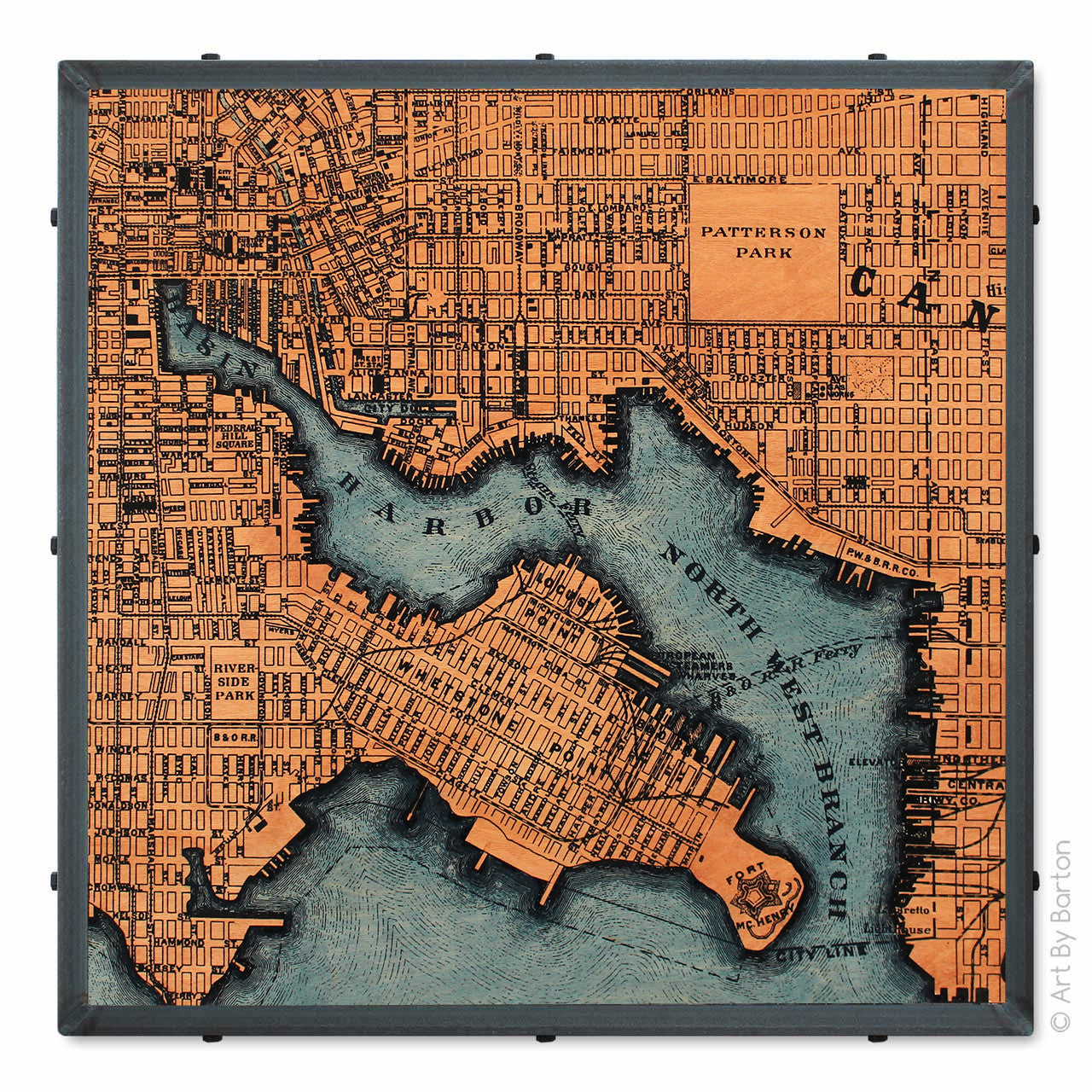 Locust Point Map 30x30 – Art by Barton