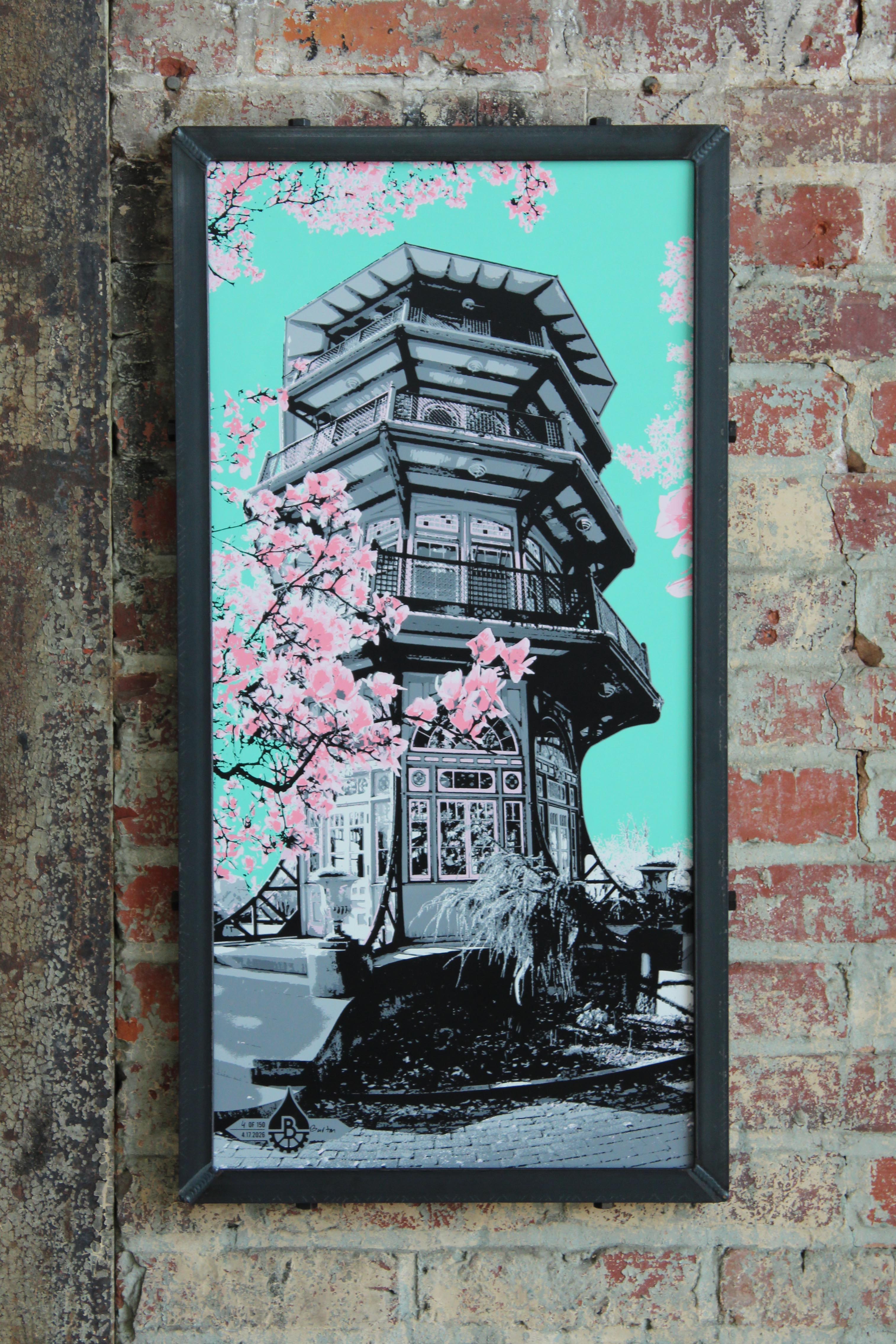 Springtime at the Pagoda, Patterson Park, MD 15x30 – Art by Barton