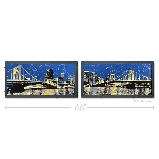 Pittsburgh Skyline Starmap Panoramic
