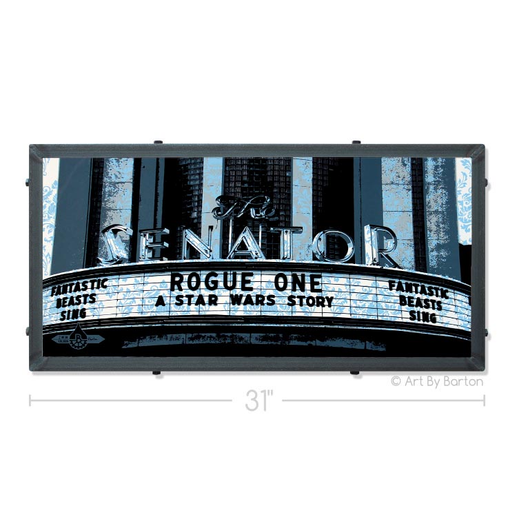 Senator Theatre Blue Damask, Baltimore, MD 15x30