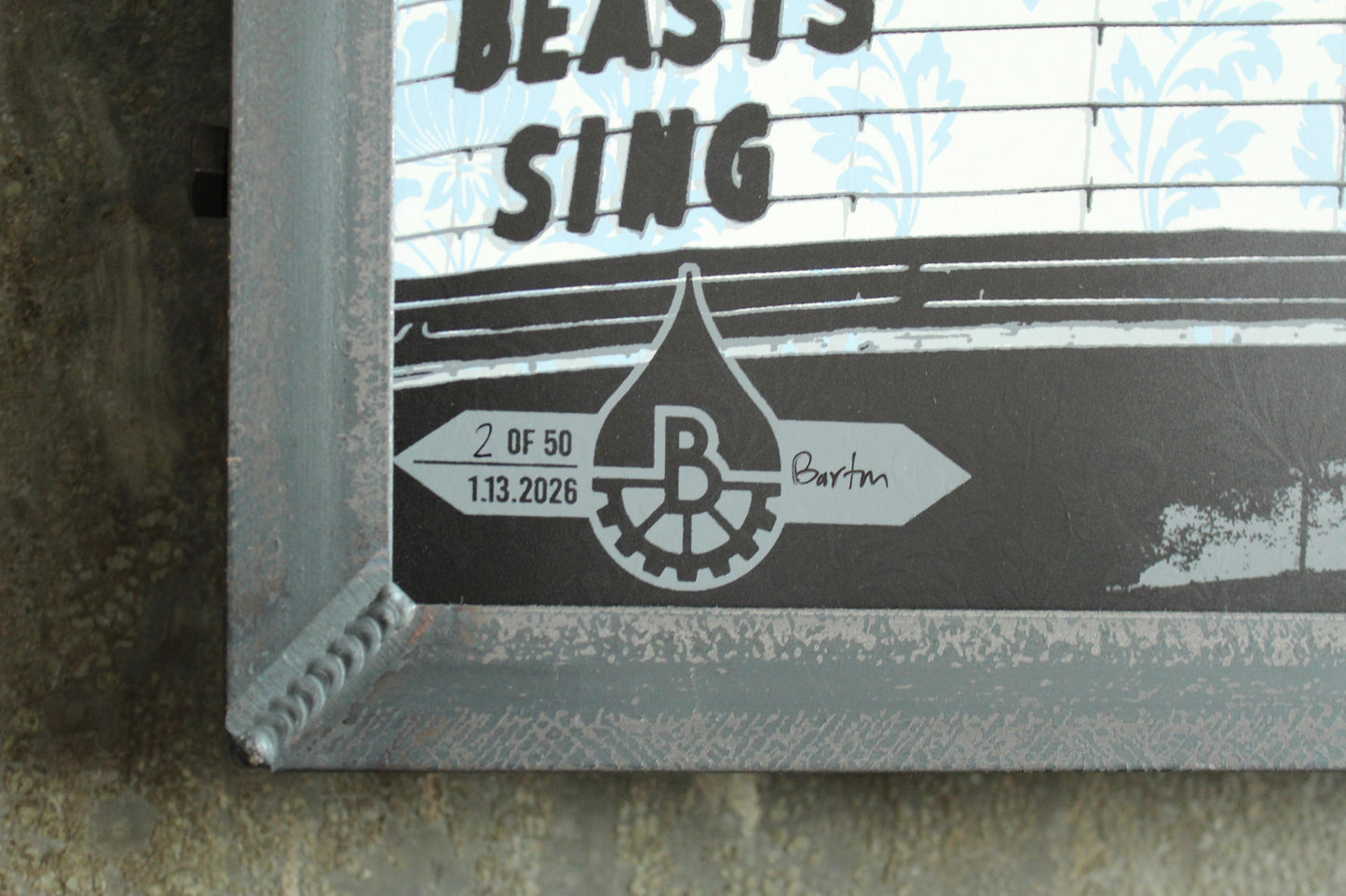 Senator Theatre Blue Damask, Baltimore, MD 15x30