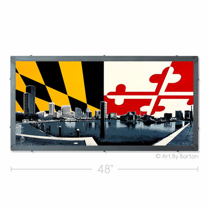 Baltimore Skyline Flag, Baltimore, MD 24x48