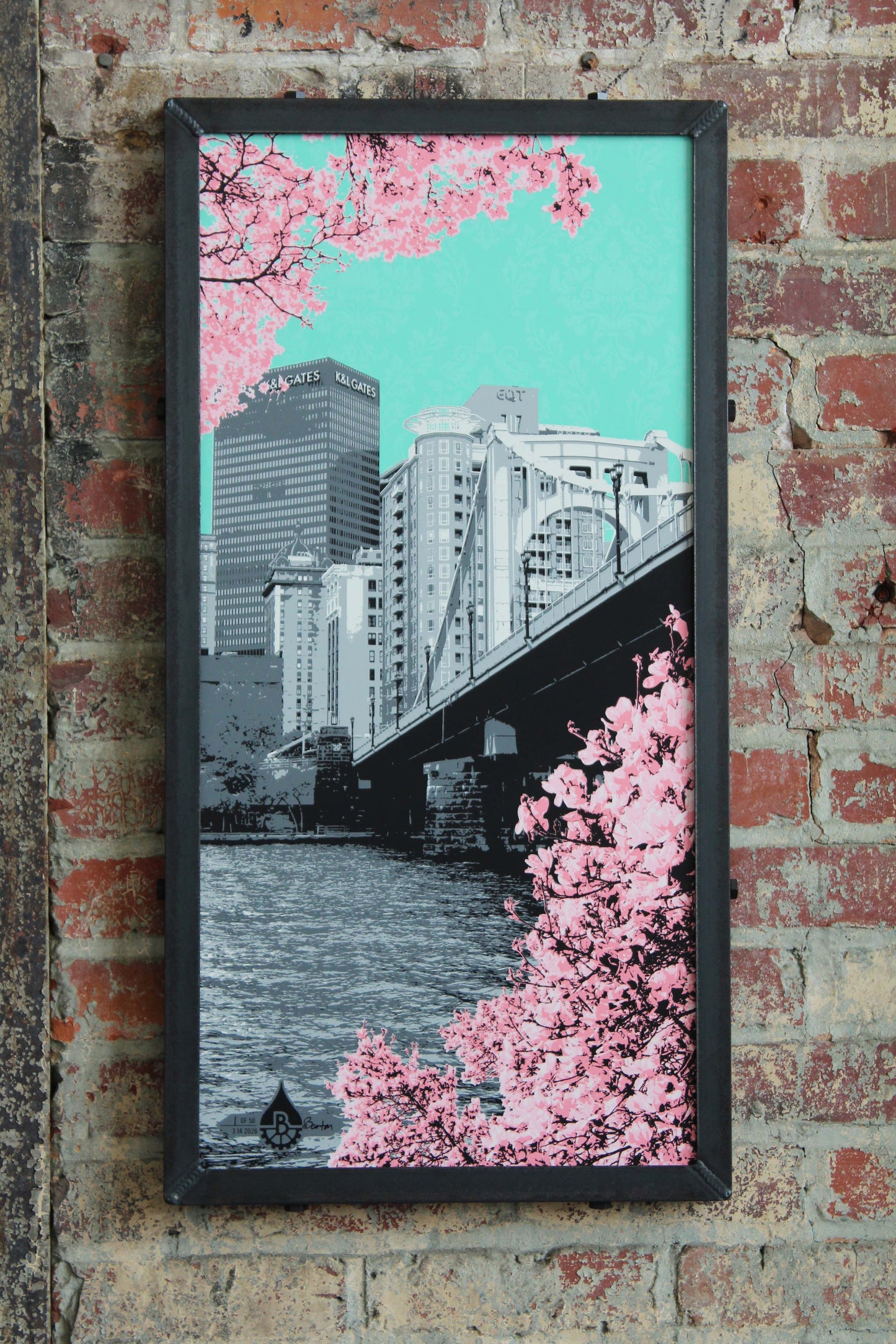 Springtime on the 7th Street Bridge, Pittburgh, PA 15x30