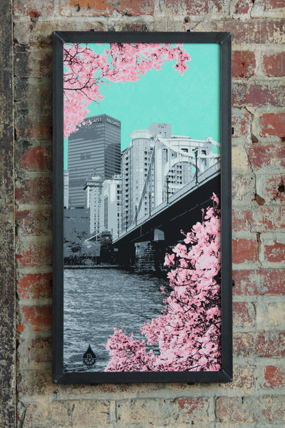 Springtime on the 7th Street Bridge, Pittburgh, PA 15x30