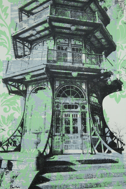 Abstract Damask Pagoda, Baltimore, MD 15x30