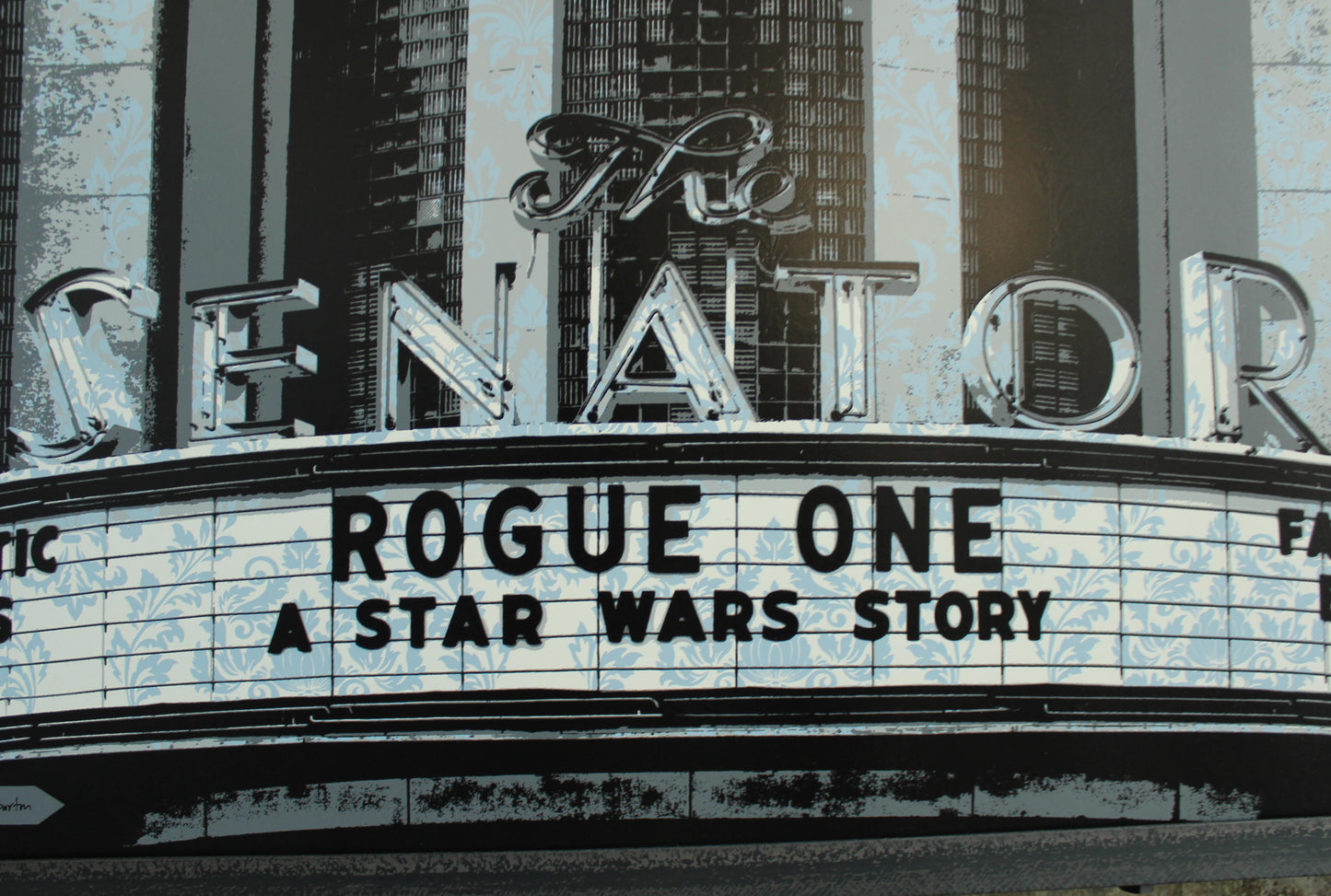 Senator Theatre Blue Damask, Baltimore, MD 15x30