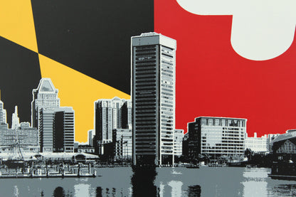 Baltimore Skyline Flag, Baltimore, MD 24x48
